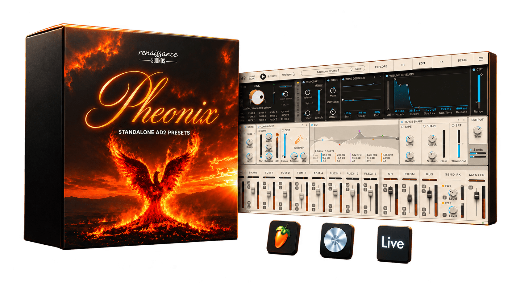 Phoenix Addictive Drums Presets - Renaissance Sounds